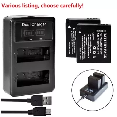 DMW-BLG10 Battery Or Dual USB Charger For Panasonic Lumix DMC-GX85 ZS110 LX100 • £9.92