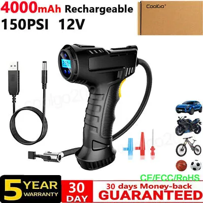 Automatic Cordless Car Tire Inflator Handheld LCD Digital Air Compressor Pump • $26.99