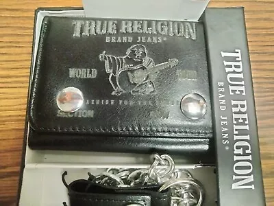 $28 • Buy Authentic True Religion Mens Chain Wallet- Leather .Brand New With Tag
