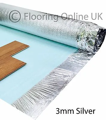 30m2 Deal - 3mm Comfort Silver - Acoustic Underlay For Wood & Laminate Flooring • £47.99