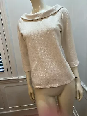 $19.99 • Buy Ann Taylor Factory Reverse Peter Pan Collar Pullover Cotton Blend Top Small VGUC