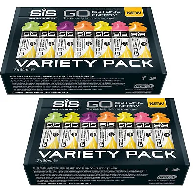 Science In Sport SiS Go Isotonic Energy Gel Variety Pack -2 Packs Of ( 7 X 60ml) • £15.50