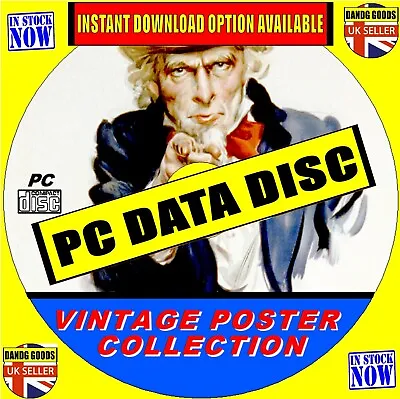 £6.34 • Buy Massive Vintage Posters Collection 6200+ Historic Brands Infomation Promos Pc-cd