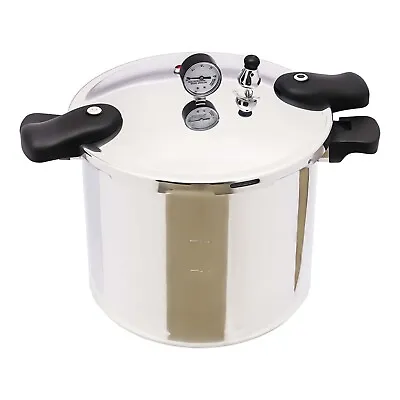 23 Quart Large Capacity Pressure Canner Cooker With Gauge Release Valve Silver • $98.80