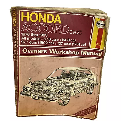 Haynes Honda Accord CVCC 1976 Thru 1983 Auto Repair Manual 351 Workshop • $8.10