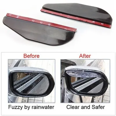 Pair Of Rear View Side Mirror Rain Sun Visor Shade For Euro Import Domestic • $5.98