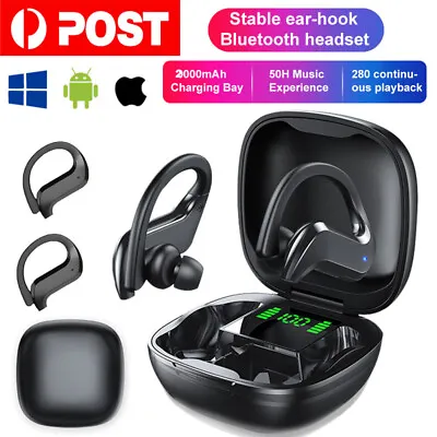 $20.89 • Buy Sweatproof Wireless Bluetooth Earphones Headphones Sport Gym Earbuds With Mic BT