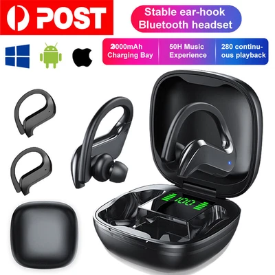 $20.89 • Buy Sweatproof Wireless Bluetooth Earphones Headphones Sport Gym Earbuds With Mic BT