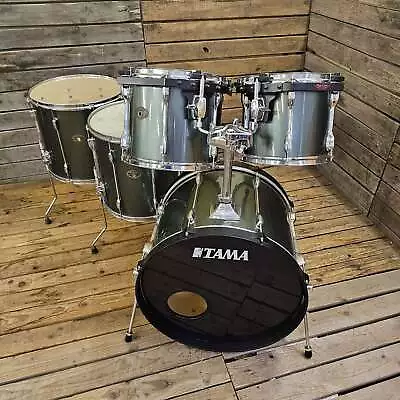 Drum Kit Acoustic Tama Rockstar Gunmetal Grey USED! RKCKR180324 • £449.99