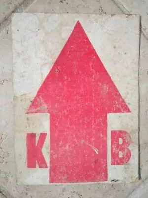 Vintage King Bros Circus Driving Route Arrow Cardboard Sign Original 7 X9-1/2  • $56.95
