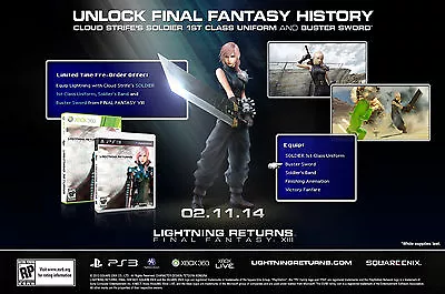 Lightning Returns Final Fantasy XIII (13) *LAUNCH PRE-ORDER EDITION* (XBOX 360) • $108.88