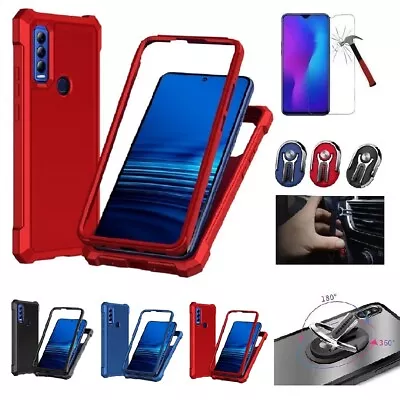 For AT&T Motivate Max Full Body TPU Cover Case + Tempered Glass/ Ring/Car Mount • $12.95