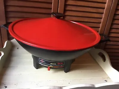 Red Westbend Electric Wok #79525 Includes Power Cord No Manual No Box Used • $19.99