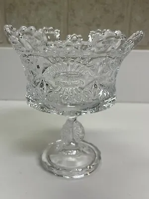 Godinger Royalty Lead Crystal Pedestal Bowl • $24.99