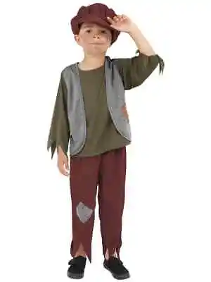 NEW Victorian Poor Boy W/Top Trousers & Hat Oliver Twist World Book Day Costume • £12.99