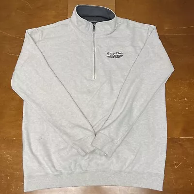 Straight Down Sweater Mens Large Gray Pullover 1/4 Zip Long Sleeve Golf • $27.95