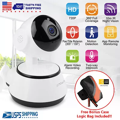 Wireless IP Security Camera + Free Case Logic Bag 720P CCTV WIFI Baby Monitor • $24.38