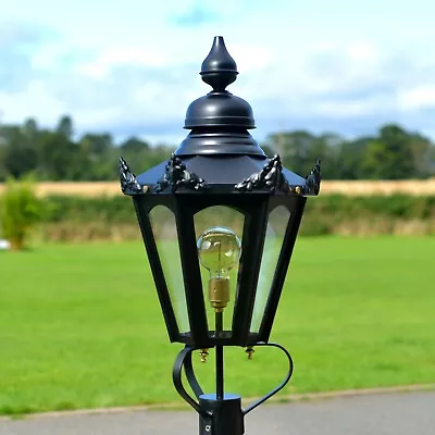 NEW 73cm Tall Black Hexagonal Victorian Lantern Replacement Lamp Post Top • £150