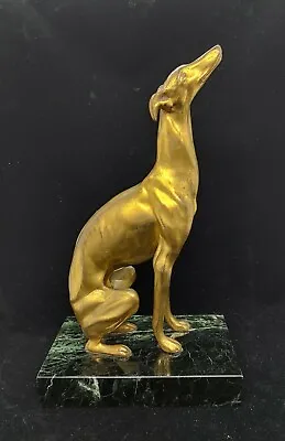 £332.98 • Buy Antique Jennings Brothers Art Deco Whippet Greyhound Dog Statue Sculpture