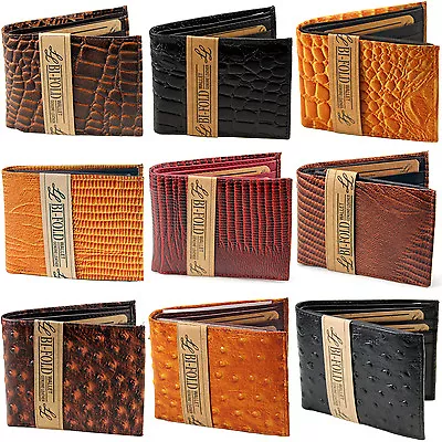 New Mens Bifold Genuine Leather Wallet Multi Pockets Fashion IDs Billfold Cards • $8.45