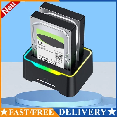£28.55 • Buy Dual-bay HDD Docking Station USB3.0 HDD Enclosure For 2.5/3.5 Inch SATA HDD/SSD