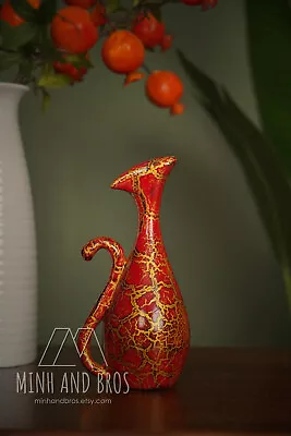 Cat Lacquer Statue Fine Art Lacquer Son Mai Artwork  Vietnamese Craftsmanship • $73.22