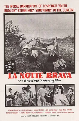 ELSA MARTINELLI/MYLENE DEMONGEOT Orig Poster LA NOTTE BRAVA For Mature Adults!! • $183.99