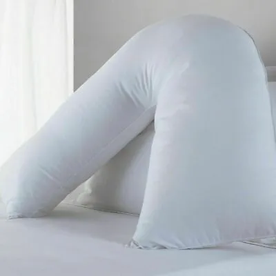 £3.99 • Buy V Shaped Pillow - Extra Filled, Support For Pregnancy Maternity Nursing & Back