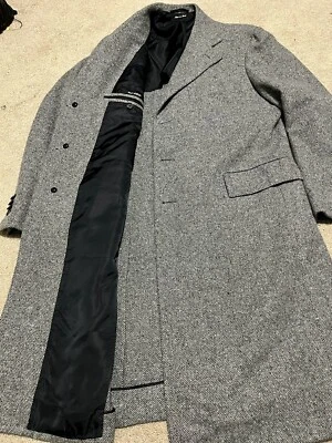 $1500 • Buy CESARE ATTOLINI - 44R - Speckled Gray 100% Cashmere Overcoat Domenico Vacca