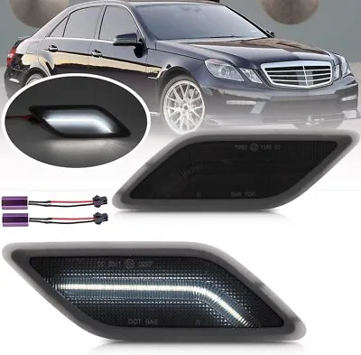 2x White LED Side Marker Light For 2010-2013 Mercedes W212 E350 E550 Sedan Wagon • $33.24