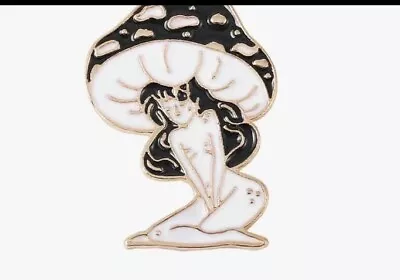 Fairy Cottagecore Mushroom Woman Brooch Pin • $5.99