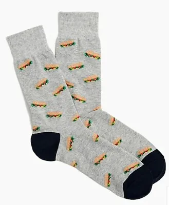 J. Crew Men's Trouser Socks One Size Sandwich Print Heather Gray • $11.99