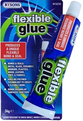 Flexible Glue 36g Strong Adhesive Shoes Trainers Clothes Fabric Boot Sole • £3.79