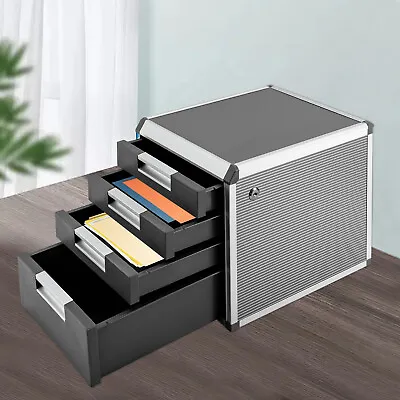 Locking Drawer Cabinet Desk Organizer Case Home Office Desktop File Storage Box • $65