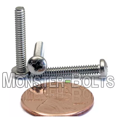 #4-40 X 5/8  Stainless Steel Phillips Pan Head Machine Screws A2 / 18-8 Coarse • $5.05