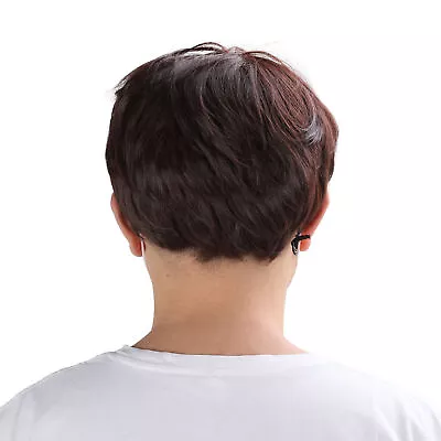 Men Short Wig Fashionable Fluffy Dark Brown Synthetic Wig For Cosplay Hallow BOO • $12.18