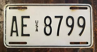 Vintage USA Military License Plate Tag # AE 8799. Original Paint Free Ship • $29.96