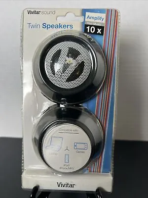 Vivitar Twin Speakers Wired White IPod IPhone Labtop  • $6.50