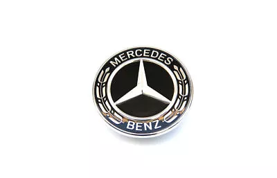 2007-on Mercedes W212 W213 W205 W204 C & E Class Genuine Flat Hood Emblem Black • $57.95