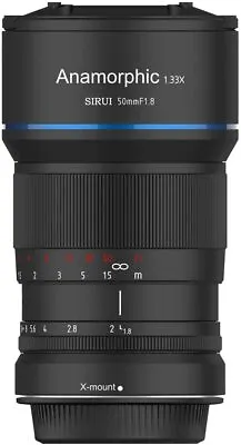 £559 • Buy Sirui 50mm F1.8 Anamorphic 1.33X Cinema Format 2.4:1 Lens - Fujifilm X Mount