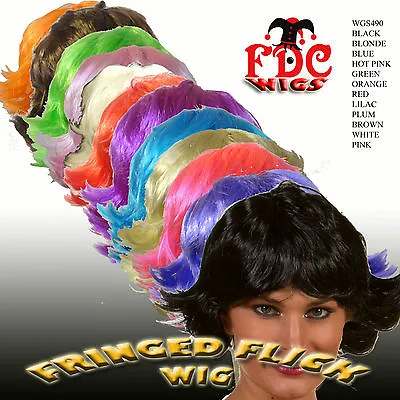 £6.99 • Buy Fringed Flick Fdc Wig 50s 60s Style