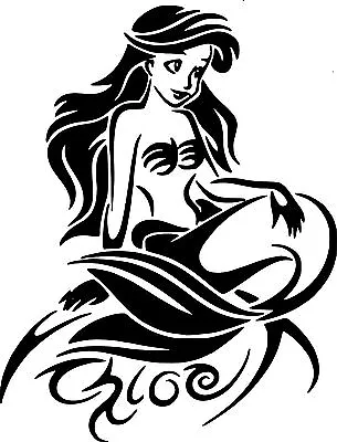 Little Mermaid Ariel Tribal Wall Car Truck Window Vinyl Sticker Decal 4.5  X 6  • $6.99