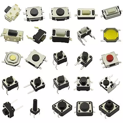 250pcs 25 Values Tactile Push Button Switch SMD Micro Momentary Tact Switch Ass. • $30.64