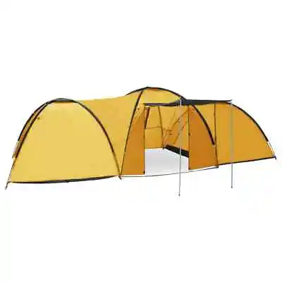 Camping Igloo Tent 650x240x190 Cm 8 Person Yellow • £254.44