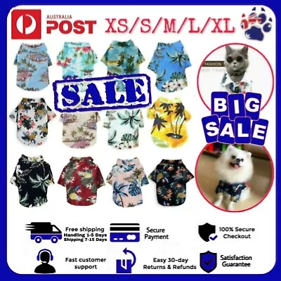 Dog Cat Puppy Pet Harness Braces Clothes Vest Polo Shirt Breathe Outdoor Beach • $17.85