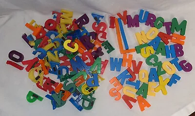 Plastic Refrigerator Magnets Lot Of  123 CAPITAL Letters ABC Fridge Mixed Brands • $11.50