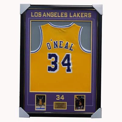 $1195 • Buy Shaquille O'Neal Signed Los Angeles Lakers NBA Jersey Framed - NBA Champion
