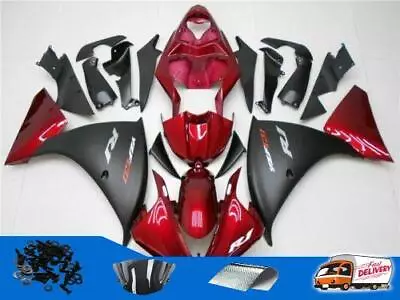 Injection Molded Fairing Kit Fit For Yamaha YZF R1 2009-2011 Red Black ABS U01j • $469.99