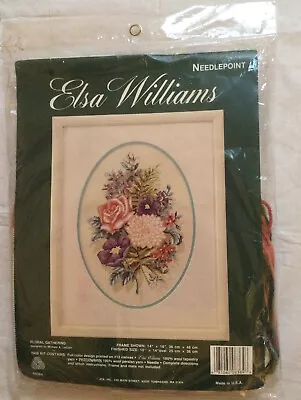 Elsa Williams Needlepoint Kit Floral Gathering #06364 Finished Size 10x14” • $17.99