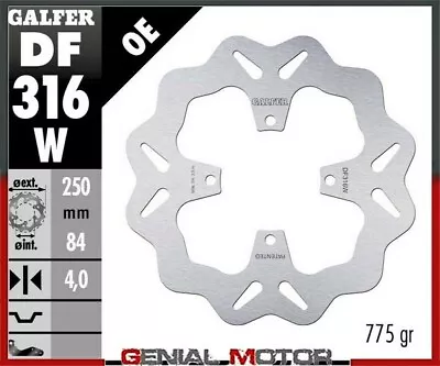 Galfer Rear Brake Disc WAVE FIXED 250x4mm SUZUKI GS 500 E 1996 • $101.86